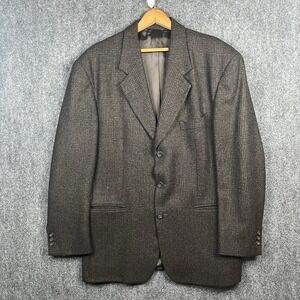 Today's Man Fierte Blazer Brown Glen Check Tweed 42R Jacket Sport Coat Italy